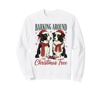 Barking Around The Christmas Tree Border Collie Xmas Felpa