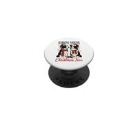 Barking Around The Christmas Tree Border Collie Xmas PopSockets PopGrip Adesivo