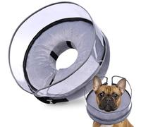 BARKLESS Dog Cone, Inflatable Dog Cone After Surgery for Small Medium Breeds, Soft Surgery Collar with Enhanced Anti-Licking Guard Shield for Pets, Patented Protective Donut Collar
