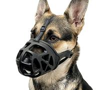 BARKLESS Museruola per cani, museruola per mordere, masticare e scavenging, copertura per la bocca della gabbia umana, perfetta per toelettatura e addestramento di cani medi, grandi e aggressivi