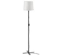 Barlast - Lampada da terra in metallo nero con paralume bianco, 150 cm