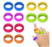 Barlone Fidget Toys Bambini Adulti 12 Pezzi Giocattolo Sensoriale Anti Stress Autismo Fidget Ring Bambini Sensory Toys Anxiety Stressring Anxiety Stressring per Silenzioso Anti Stress Fidget Ring