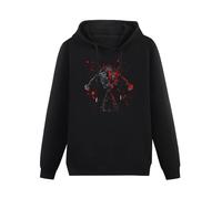 BARLOTUS Bloodborne Men's Hoodies Graphic Pullover Sweatshirts Unisex Black Printed Hooded XXL