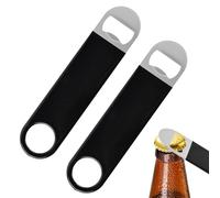 Barman apribottiglia 2 Pezzi Magnetici, Lama da Bar 18 cm, Apribottiglie da Birra In Acciaio Inox Rivestito in Gomma, Ideale per Bar, Pub, Ristoranti o in Viaggio