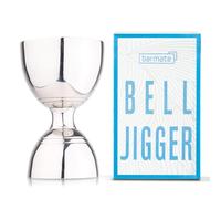 barmate Bell Jigger, misurino in acciaio inox con trattini di riempimento max. 60/30 ml, accessorio da bar di alta qualità per il cocktail perfetto