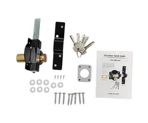 Barn Door Latch Lock, Blocco Garage Double Face, Fermo Con 5 Chiavi Per Porta Interna Esterna Posteriore Cortile Rifugio RV Recinzione Armadio Patio Camera Gallina