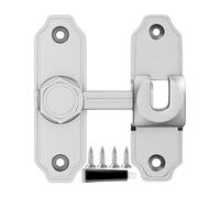 Barn Door Latch, serratura per porta scorrevole in lega di zinco, chiusura con gancio di sicurezza, bullone di sicurezza, chiavistello di sicurezza, chiavistello per garage, 4 viti, 1 adesivo per
