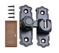 Barn Door Lock - Stainless Steel Door Security Latches | 90 Degree Heavy Duty Gate Latches For Barn | Heavy-Duty Reinforcement Rust-Proof Security Hasp Attachments For Closet Bathroom Privacy