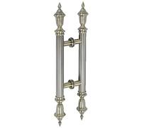 Barn Door Push Pull Door Handle Pull Bar European Style, Stainless Steel Handle Parts Replacement, Luxury French Main Kitchen Door Pulls, Easy Installation(Bronze,80cm/31 1/2" Length)