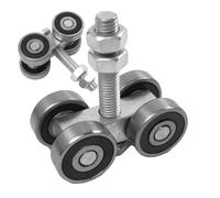 Barn Door Rollers, 4 Wheel Trolley Assembly, 1.38 in Heavy Duty Sliding