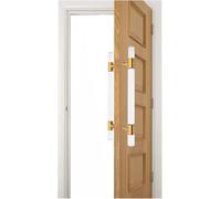 Barn Door Sliding Handle Acrylic Clear Crystal for Wood Gate, Double Sided H Shape Barn Gate Push Pull Bar, for Office/Balcony/Study Room, 23-59 inch Long(Gold,Length-80cm/31.4in)