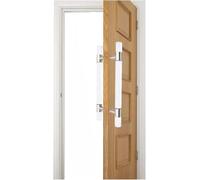 Barn Door Sliding Handle Acrylic Clear Crystal for Wood Gate, Double Sided H Shape Barn Gate Push Pull Bar, for Office/Balcony/Study Room, 23-59 inch Long(Silver,Length-100cm/39.3in)