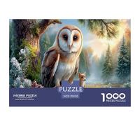 Barn Gufo Jigsaw Puzzle Impossibili 1000 Pezzi Ramo della Foresta Gelata Decorazione Per La Casa. Giochi Rilassamento E Intelligence Per Adulti E Ragazzi Da 14 Anni 70x50cm/1000pcs