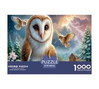 Barn Gufo Jigsaw Puzzle Impossibili 1000Pcs Tempesta Cottage Foresta Decorazione Per La Casa. Giochi Rilassamento E Intelligence Per Adulti E Ragazzi Da 14 Anni 38x26cm/1000pcs