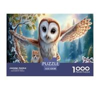 Barn Gufo Jigsaw Puzzle Impossible 1000 Pezzi Foresta invernale Decorazione Per La Casa. Giochi Rilassamento E Intelligence Per Adulti E Ragazzi Da 14 Anni 52x38cm/1000pcs