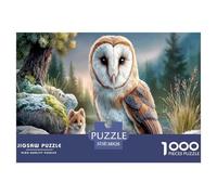 Barn Gufo Jigsaw Puzzle Impossible 1000Pcs Foresta Gelata Decorazione Per La Casa. Giochi Rilassamento E Intelligence Per Adulti E Ragazzi Da 14 Anni 38x26cm/1000pcs