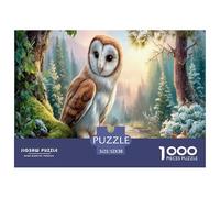 Barn Gufo Jigsaw Puzzle Impossible 1000Pcs Foresta Gelata Decorazione Per La Casa. Rilassamento E Intelligence Per Adulti E Ragazzi Da 14 Anni 52x38cm/1000pcs