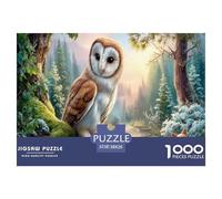 Barn Gufo Puzzle Impossibili 1000Pcs Foresta Gelata Decorazione Per La Casa. Giochi Rilassamento E Intelligence Per Adulti E Ragazzi Da 14 Anni 38x26cm/1000pcs