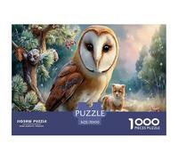 Barn Gufo Puzzle Impossibili 1000Pcs Pineta invernale Decorazione Per La Casa. Rilassamento E Intelligence Per Adulti E Ragazzi Da 14 Anni 70x50cm/1000pcs