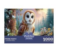 Barn Gufo Puzzle Impossible 1000Pcs Ramo della Foresta Gelata Decorazione Per La Casa. Rilassamento E Intelligence Per Adulti E Ragazzi Da 14 Anni 38x26cm/1000pcs
