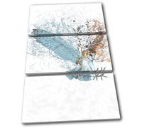 Barn Owl Splash Abstract Animals TREBLE TELA parete arte foto stampa