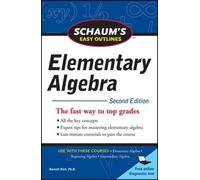 Barnett Rich Schaum's Easy Outline of Elementary Algebra, Second Edi (Tascabile)