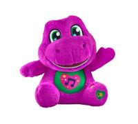 Barney - Barney canterino, peluche 25+ cm con suoni, riproduce 10 frasi e 5 canzoni multilingue inglese, francese, tedesco, italiano e olandese. Giocattolo per bambini, 2+ anni, JGT51