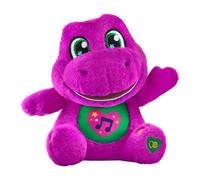 Barney - Barney canterino, peluche 25+ cm con suoni, riproduce 10 frasi e 5 canzoni multilingue, inglese, francese, tedesco, italiano e olandese, Giocattolo per bambini, 2+ anni, JGT51