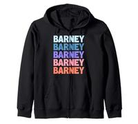 Barney Funny Modern Repetitive Text Design First Name Barney Felpa con Cappuccio