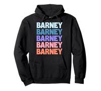 Barney Funny Modern Repetitive Text Design First Name Barney Felpa con Cappuccio