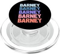 Barney Funny Modern Repetitive Text Design First Name Barney PopSockets PopGrip per MagSafe