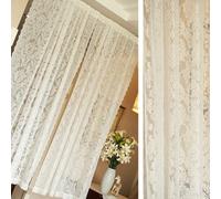 Barocco Pizzo Pannello Tenda IN Organza Floreale Rete Finestra Drappo Separatore