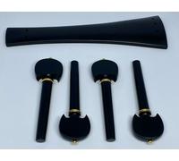 Barocco Stile Violoncello Ebano Cordiera E Pioli Set, Dimensione Standard 4/4