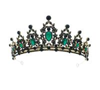 Barocco Vintage Principessa Nuziale Corona Copricapo Cristallo Tiara Per Le Donne Corona di Nozze Accessori Del Vestito Dei, Cristallo