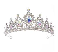 Barocco Vintage Principessa Nuziale Corona Copricapo Cristallo Tiara Per Le Donne Corona di Nozze Accessori Del Vestito Dei, Cristallo