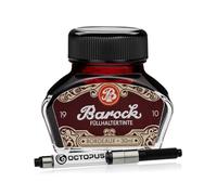 Barock 1910 - Inchiostro per penna stilografica Bordeaux con convertitore, 30 ml, rosso