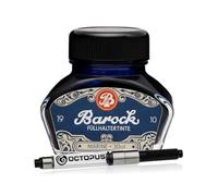 Barock 1910 Marine, inchiostro per stilografica con convertitore da 30 ml, blu