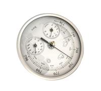 Barometri da 130 mm, termometri, igrometro, telaio in acciaio inox, grande misuratore meteorologico da pesca, per appassionati di attività all'aperto, barometro in acciaio inox per pesca all'aperto