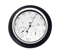Barometro a quadrante Termometro Igrometro 3 in 1 Multifunzione Meccanico Quadrante Pressione barometrica Previsioni Meteo(White)