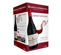 Baron d'Arignac - Vino rosso, Cabernet Sauvignon di Francia - Bag in Box BIB 10L (1 x 10L)
