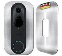 Baron Design Pannello in acciaio inox | Accessori per campanello video Reolink | Battery, 5 MP, Ultra HD, 2 K, 4 MP, WiFi, PoE, batteria | supporto, piastra per campanello radio