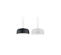 BARON SOSPENSIONE MODERNA A CUPOLA IN METALLO NERO O BIANCO DIAMETRO CM 52 LAMPADINE ATTACCO E27