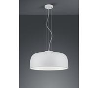 BARON SOSPENSIONE TONDA METALLO BIANCO CON DIFFUSORE SATINATO D.52 CM 4 LUCI ATTACCO E27