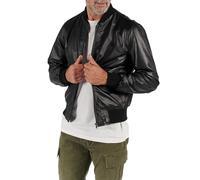 BARONE Giacca Pelle Uomo, Giubbotto e Bomber Primavera, Per Ogni Occasione la Migliore in Pelle Made in Italy (IT, Testo, 5XL, Regular, Nero)