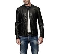 BARONE Giacca Pelle Uomo in vera pelle, giubbotto pelle uomo e giacca estiva, per ogni occasione la migliore giacca pelle uomo Made in Italy giacca MASSI (IT, Testo, XL, Regular, Regular, Nero)