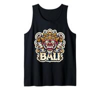 Barong Maschera viso Bali Indonesia colorato Mitologia Suvenir Canotta