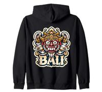 Barong Maschera viso Bali Indonesia colorato Mitologia Suvenir Felpa con Cappuccio