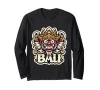Barong Maschera viso Bali Indonesia colorato Mitologia Suvenir Maglia a Manica