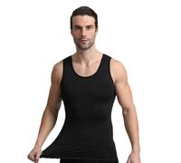 BaronHong Body Shaper da uomo, per ginecomastia, a compressione, per il controllo della pancia, Nero , XL