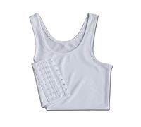 BaronHong Breathable Flat Compression Binder per Tomboy Trans Lesbian (Bianco, 4XL)